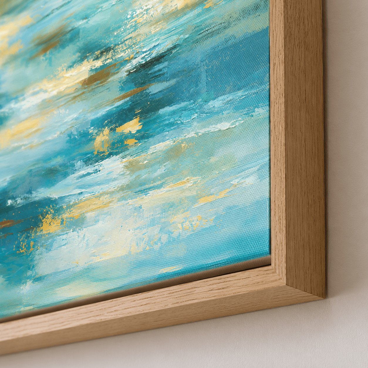 Blue Abstract Wall Art Canvas Print — Tidal Light by Rossetti Art