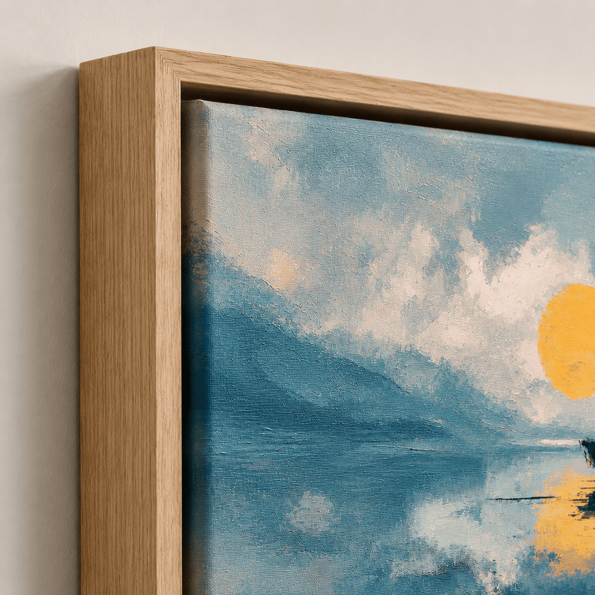 Blue Wall Art Canvas Print — Golden Hour by Rossetti Art