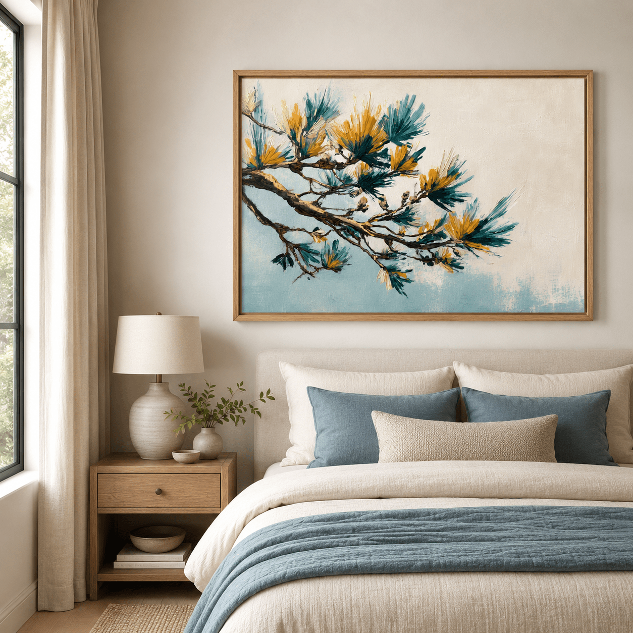 Botanical Art Prints — Golden Pine Canvas Print | Rossetti Art