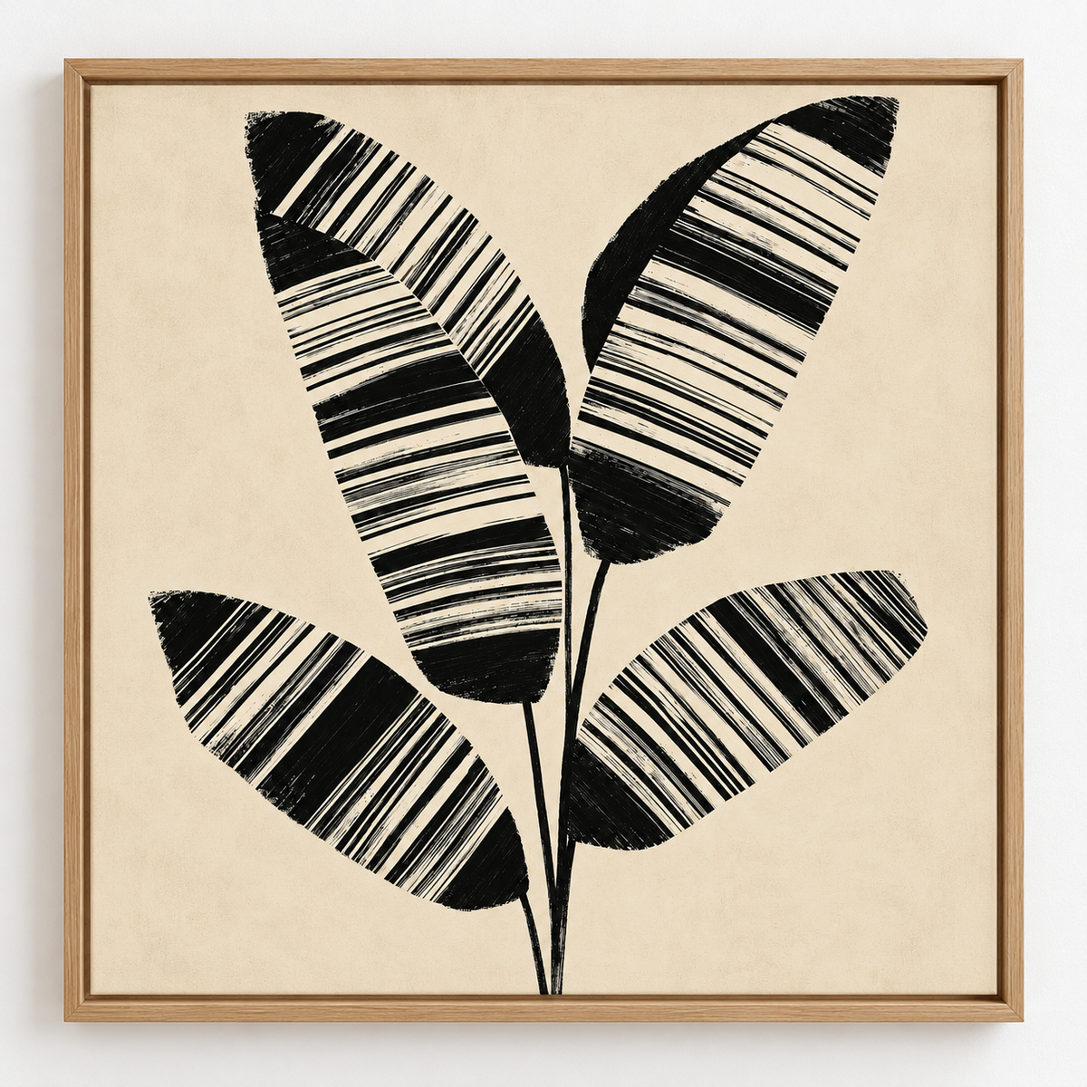 Banana Leaf Wall Art – Palma Noir by Rossetti Art – front view