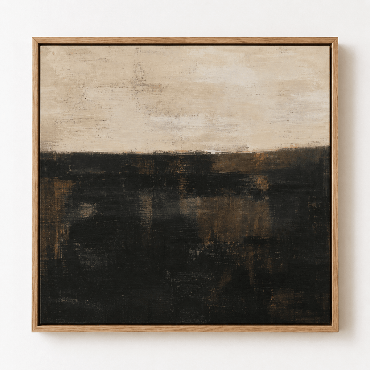 Brown Abstract Wall Art Canvas Print — Low Horizon by Rossetti Art