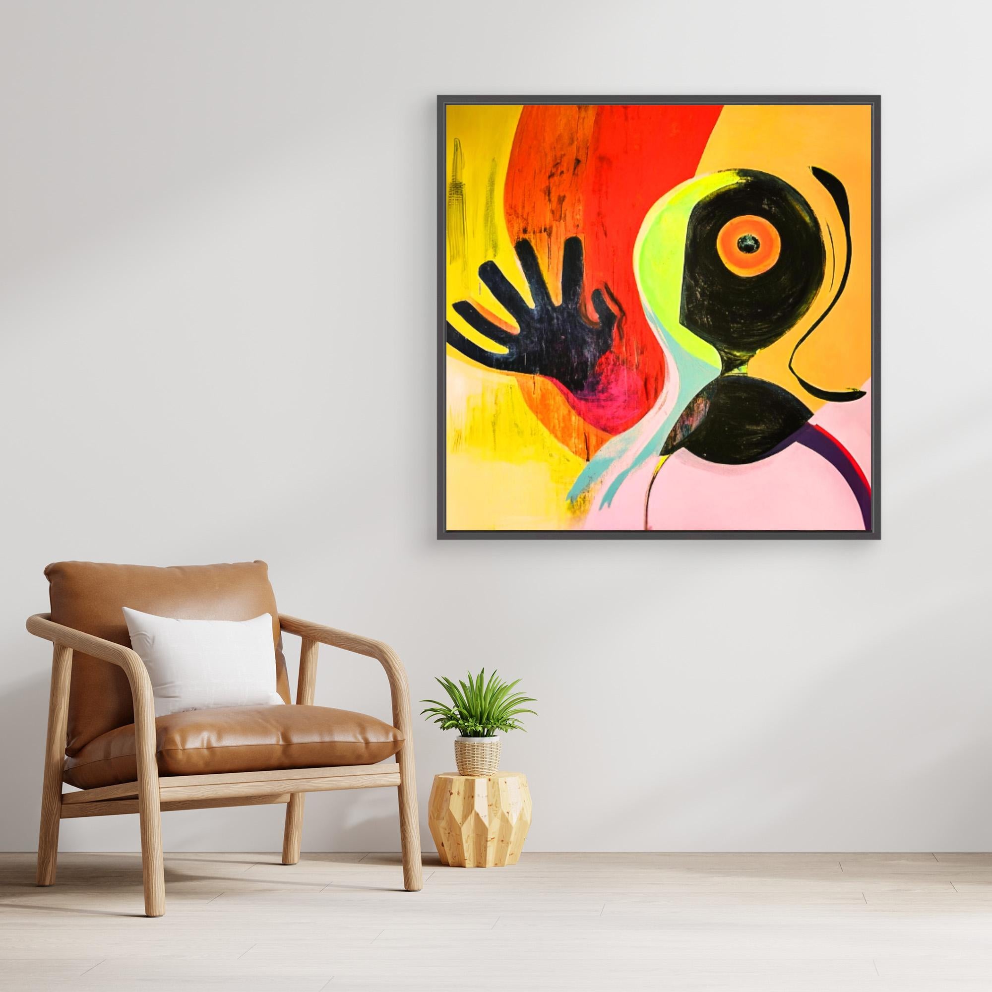 Canvas Print: "Vibrant Echoes of Imagination 