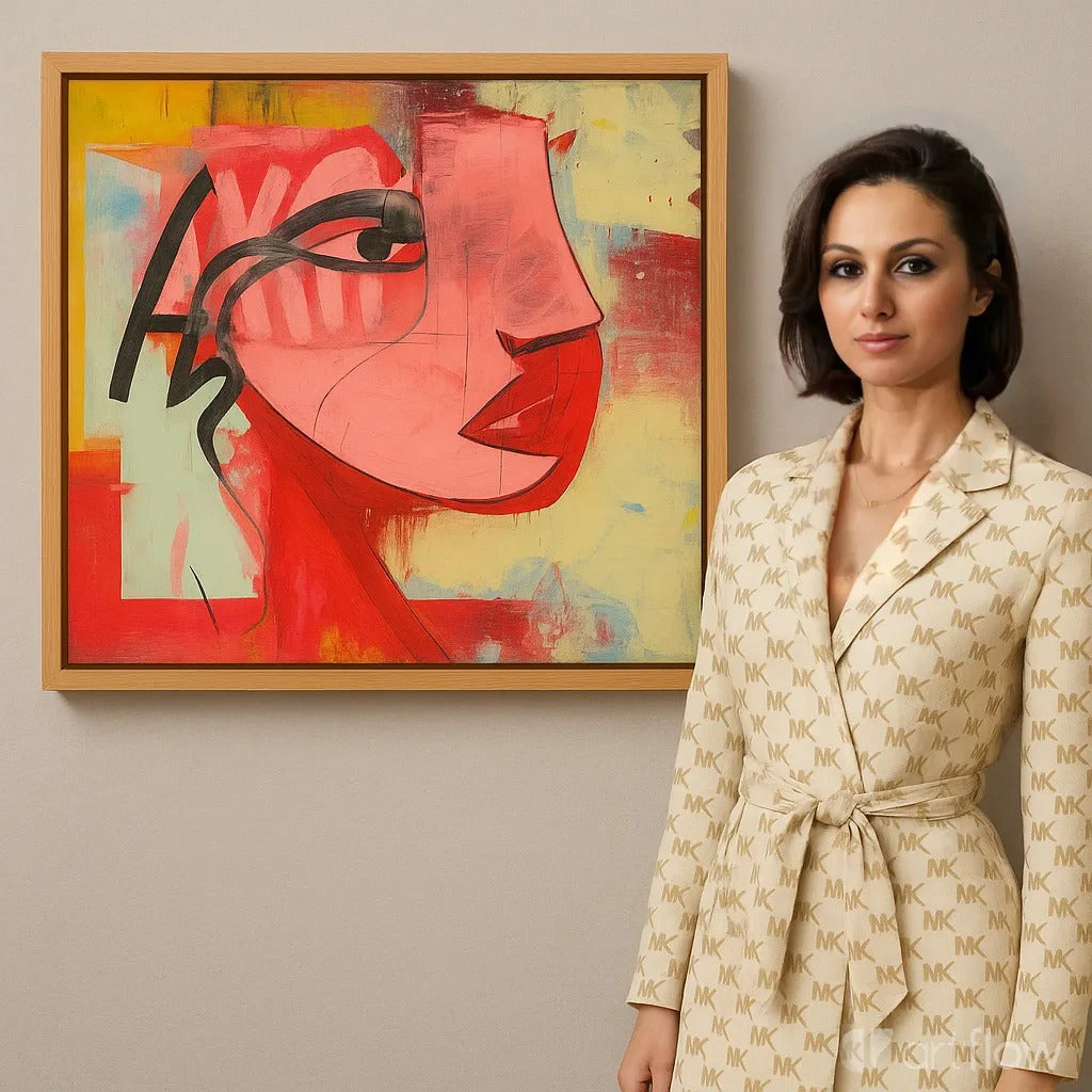 Abstract Modern Portrait Art on Canvas