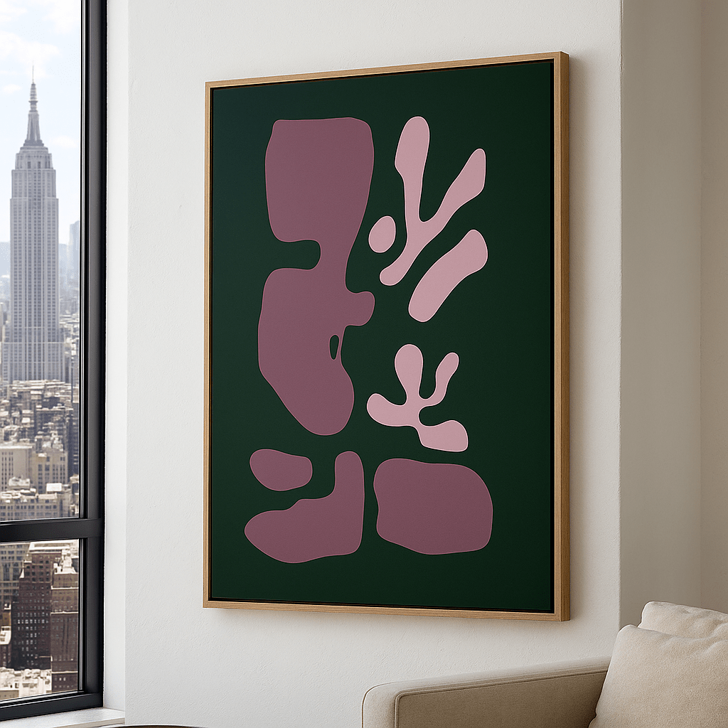Canvas Print : Abstract Botanic Forms – Mid Century Abstract Canvas Art - Chiara Rossetti