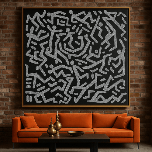 Canvas Print : Abstract Chaos Dance – Modern Canvas Wall Art | Rossetti Art