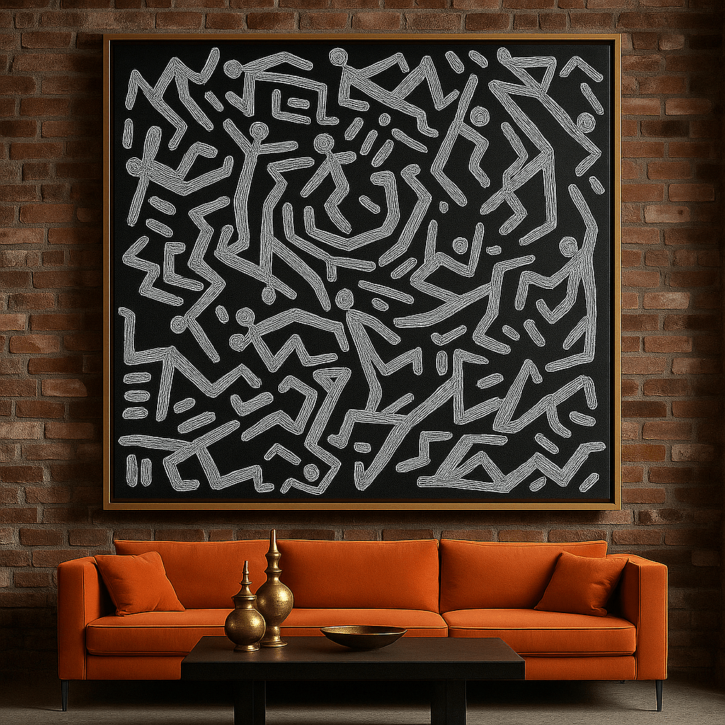Canvas Print : Abstract Chaos Dance – Modern Canvas Wall Art - Chiara Rossetti