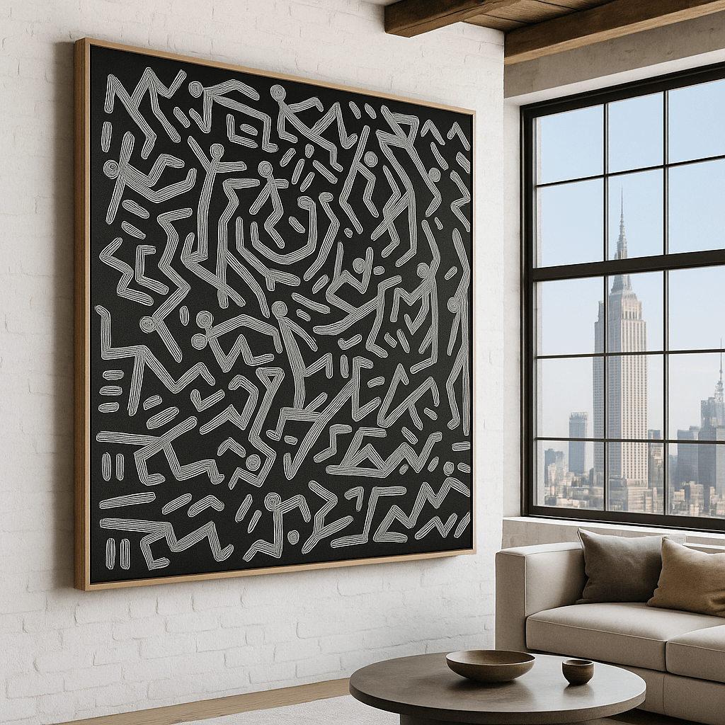 Canvas Print : Abstract Chaos Dance – Modern Canvas Wall Art - Chiara Rossetti