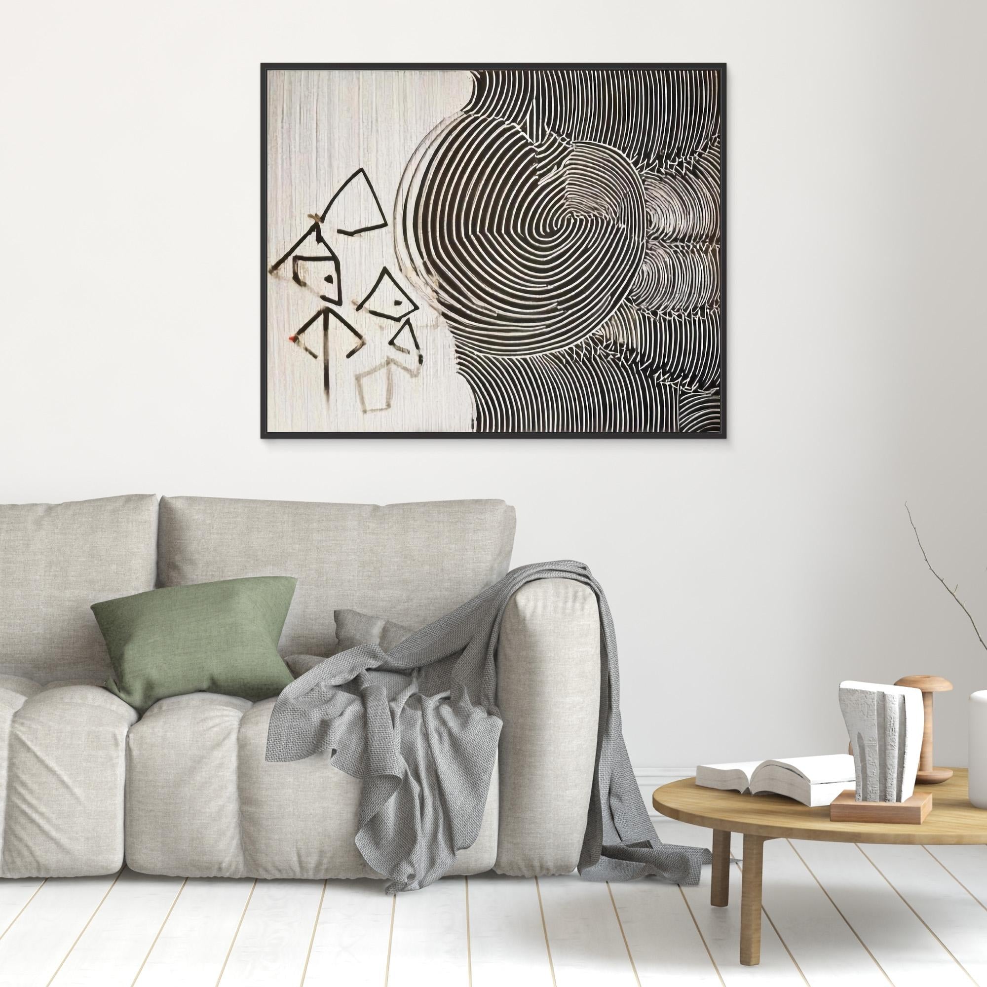 Canvas Print : Abstract Confluence - Modern Ripple Effect Canvas Art - Chiara Rossetti