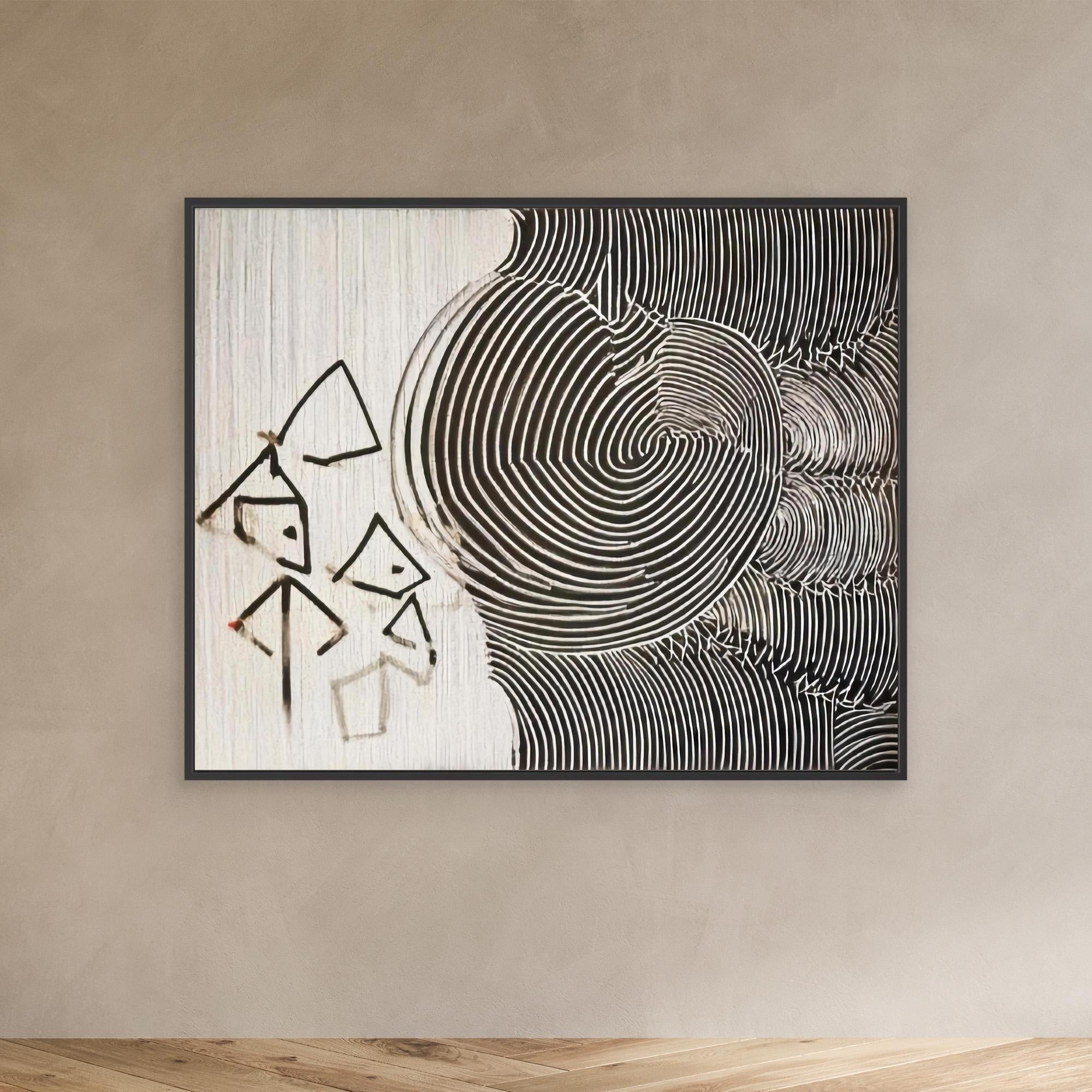 Canvas Print : Abstract Confluence - Modern Ripple Effect Canvas Art modern abstract canvas wall art by Rossetti Art – luxury interior design artwork for living room, bedroom, office – contemporary wall painting modern art on canvas square abstract wall art