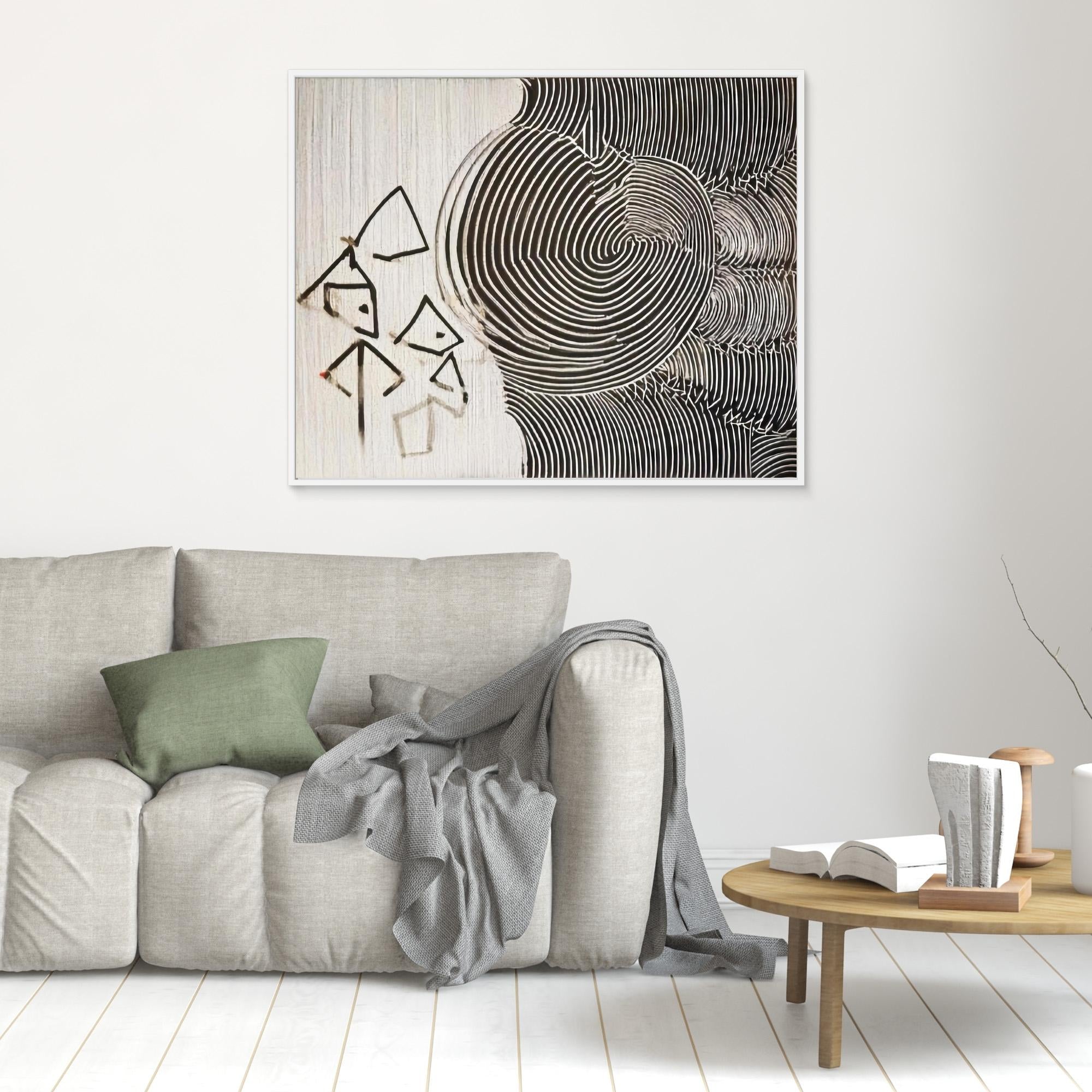 Canvas Print : Abstract Confluence - Modern Ripple Effect Canvas Art modern abstract canvas wall art by Rossetti Art – luxury interior design artwork for living room, bedroom, office – contemporary wall painting modern art on canvas square abstract wall art