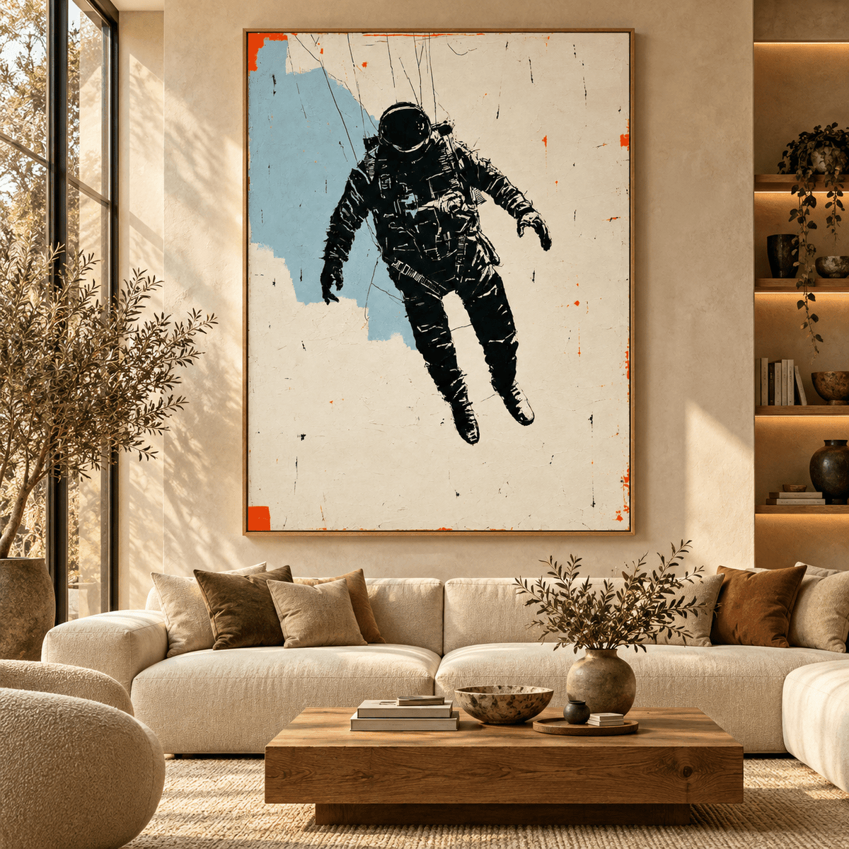 Astronaut Artwork – Tethered by Rossetti Art
