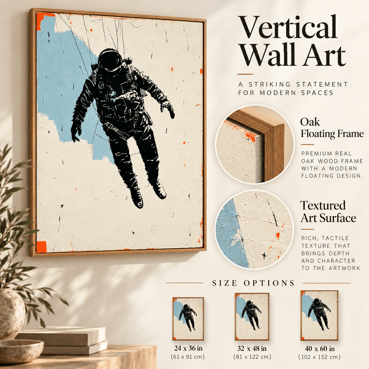 Astronaut Artwork – Tethered by Rossetti Art