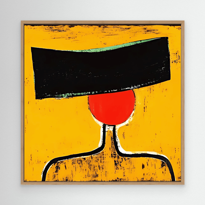 Canvas Print : "Balance of Form" - Geometric Abstract Wall Art modern abstract canvas wall art by Rossetti Art – luxury interior design artwork for living room, bedroom, office – abstract figure print limited edition figure art Minimalist abstract art