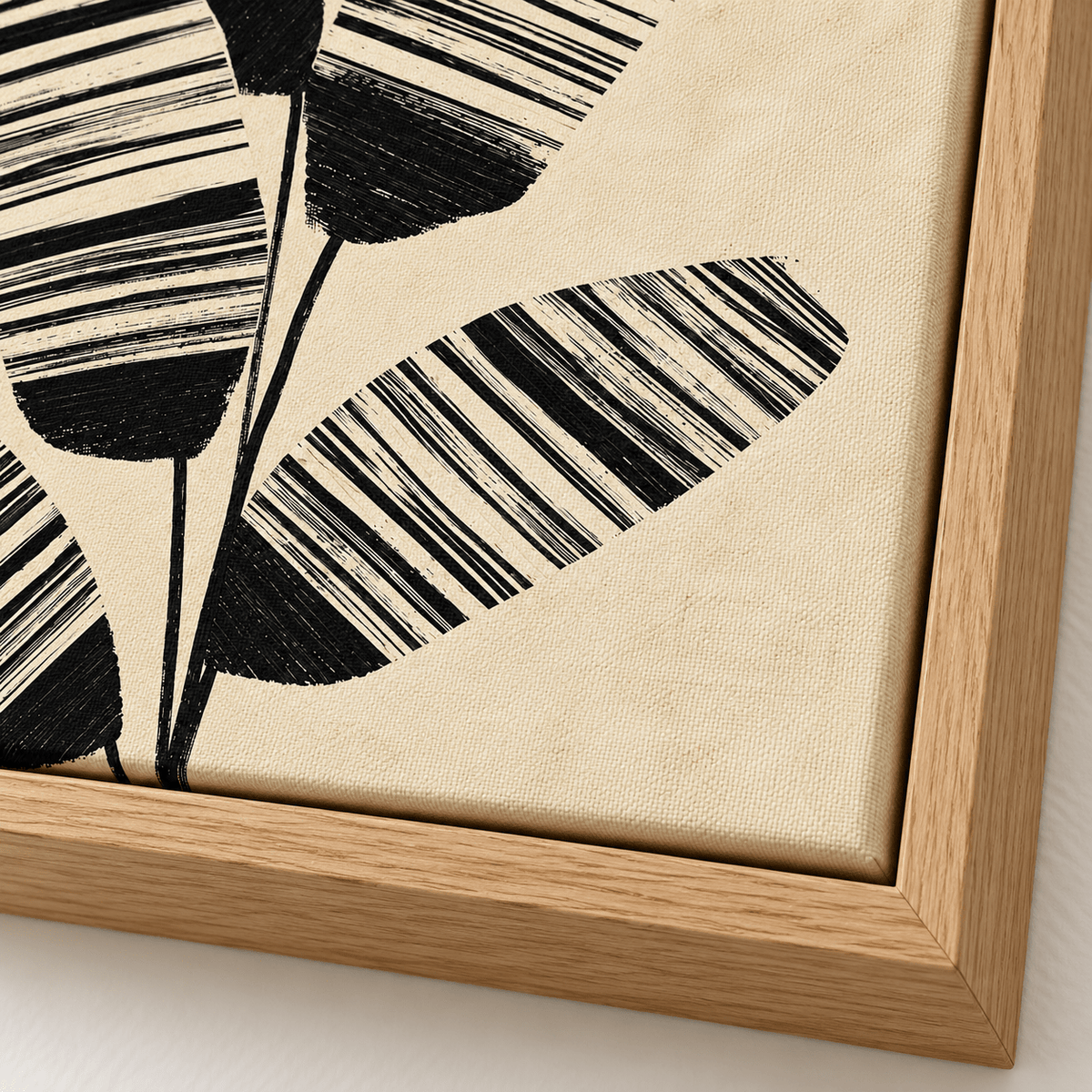 Banana Leaf Wall Art – Palma Noir by Rossetti Art – texture detail