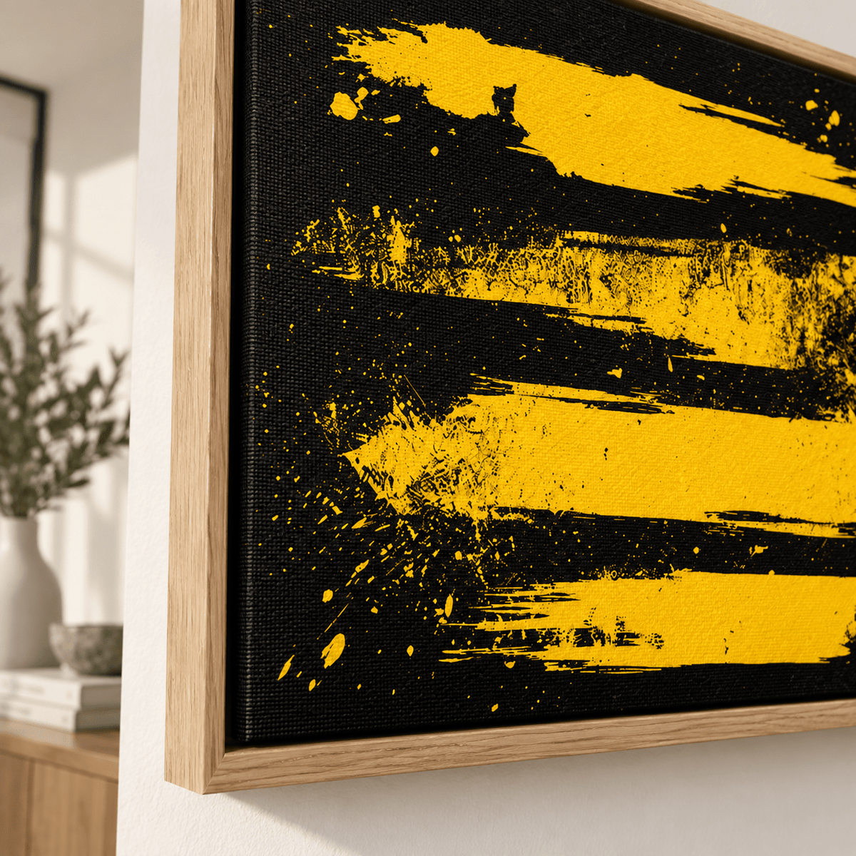 Black and Yellow Painting — Hazard Lines