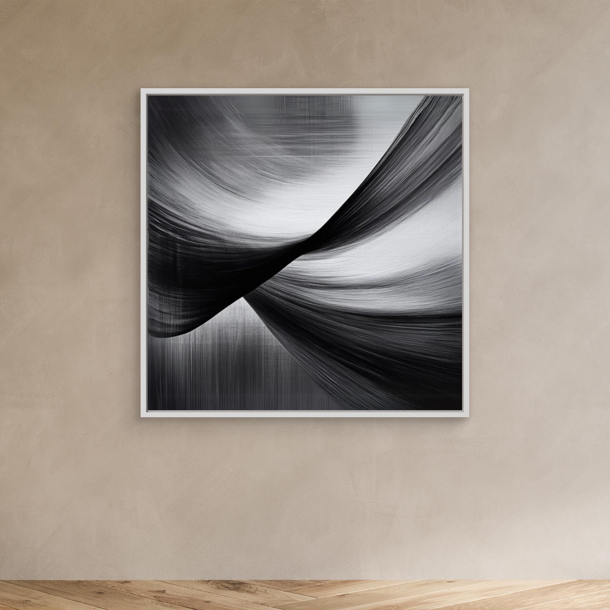 Canvas Print : Black & White Whispers - Black and White Art Prints modern abstract canvas wall art by Rossetti Art – luxury interior design artwork for living room, bedroom, office – black & white wall canvas Black And White Art Black and white artwork
