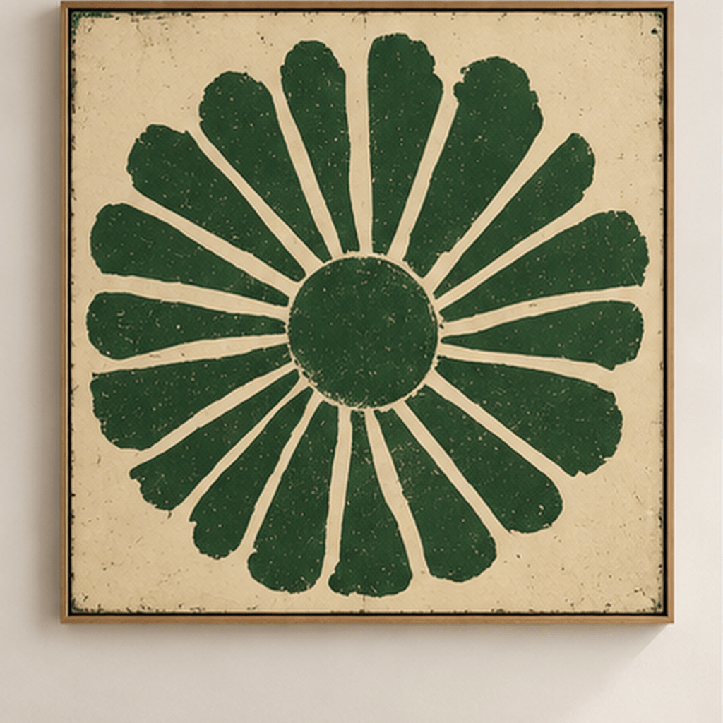 Block Print Wall Art – Daisy Press by Rossetti Art
