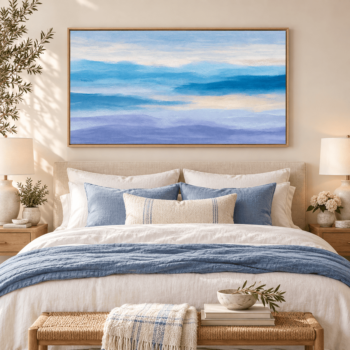 Blue and Purple Wall Art – Layered Dusk by Rossetti Art