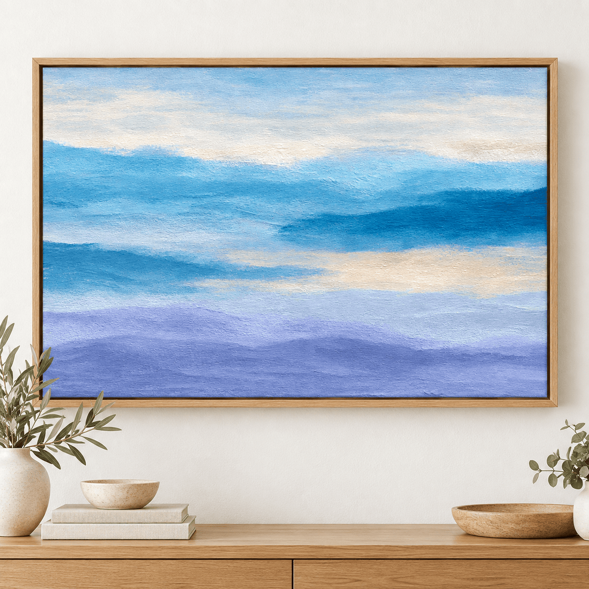 Blue and Purple Wall Art – Layered Dusk by Rossetti Art