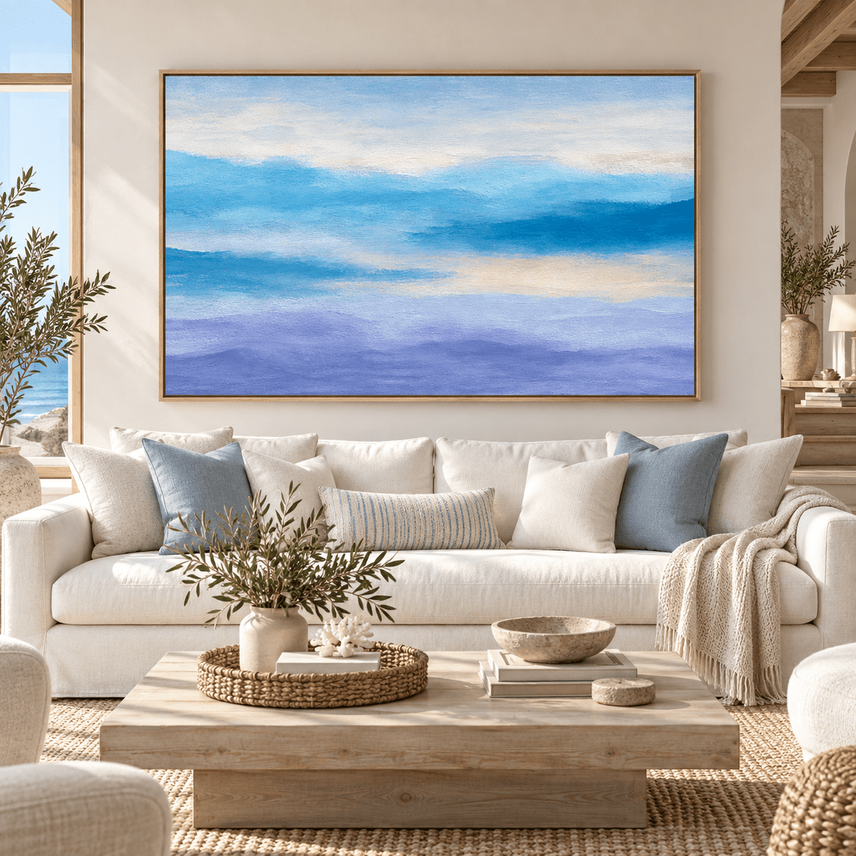 Blue and Purple Wall Art – Layered Dusk by Rossetti Art