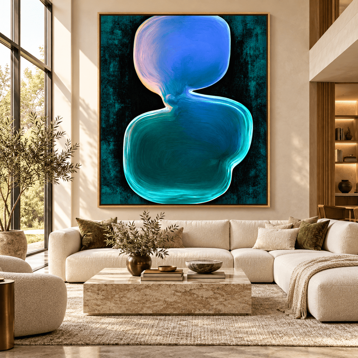 Blue and Teal Wall Art – Coral Current by Rossetti Art
