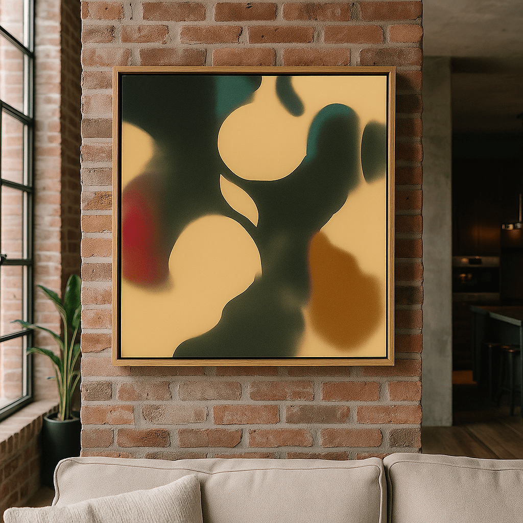 Canvas Print: Blurred Fruits & Mood – Abstract Canvas Wall Art for Living Room modern abstract canvas wall art by Rossetti Art – luxury interior design artwork for living room, bedroom, office – abstract canvas wall art Contemporary Art for Sale Contemporary Canvas Art