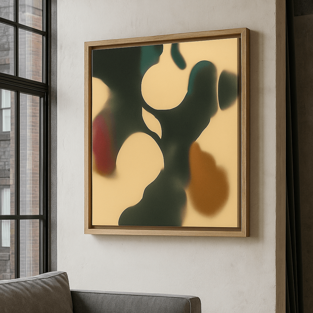 Canvas Print: Blurred Fruits & Mood – Abstract Canvas Wall Art for Living Room modern abstract canvas wall art by Rossetti Art – luxury interior design artwork for living room, bedroom, office – abstract canvas wall art Contemporary Art for Sale Contemporary Canvas Art