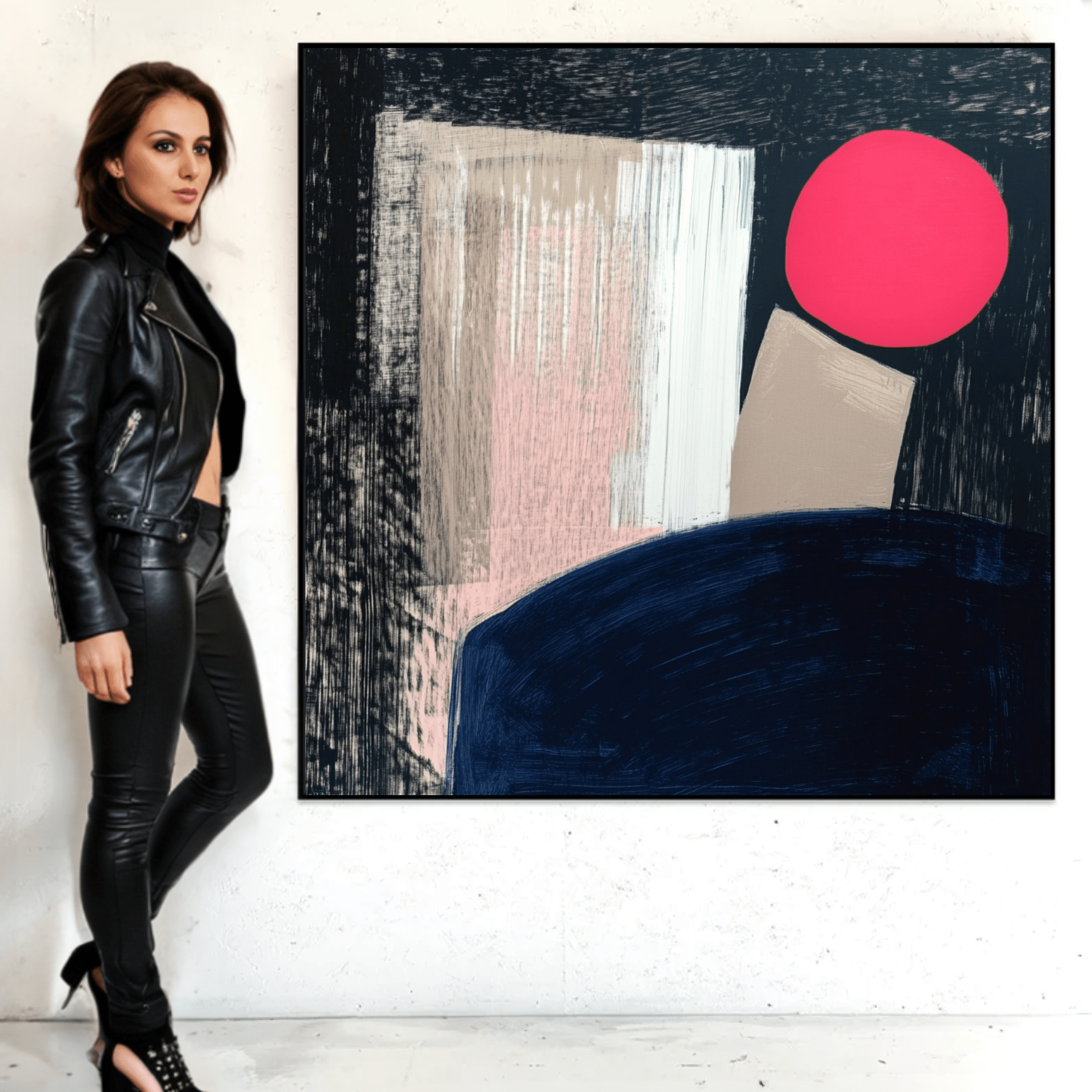 Canvas Print : Bold Horizons - Abstract Geometric Wall Art modern abstract canvas wall art by Rossetti Art – luxury interior design artwork for living room, bedroom, office – Abstract Canvas Art abstract geometric wall art Contemporary wall art