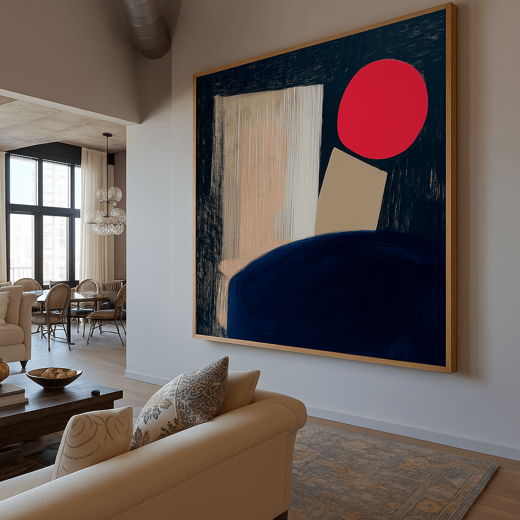 Canvas Print : Bold Horizons - Abstract Geometric Wall Art modern abstract canvas wall art by Rossetti Art – luxury interior design artwork for living room, bedroom, office – Abstract Canvas Art abstract geometric wall art Contemporary wall art