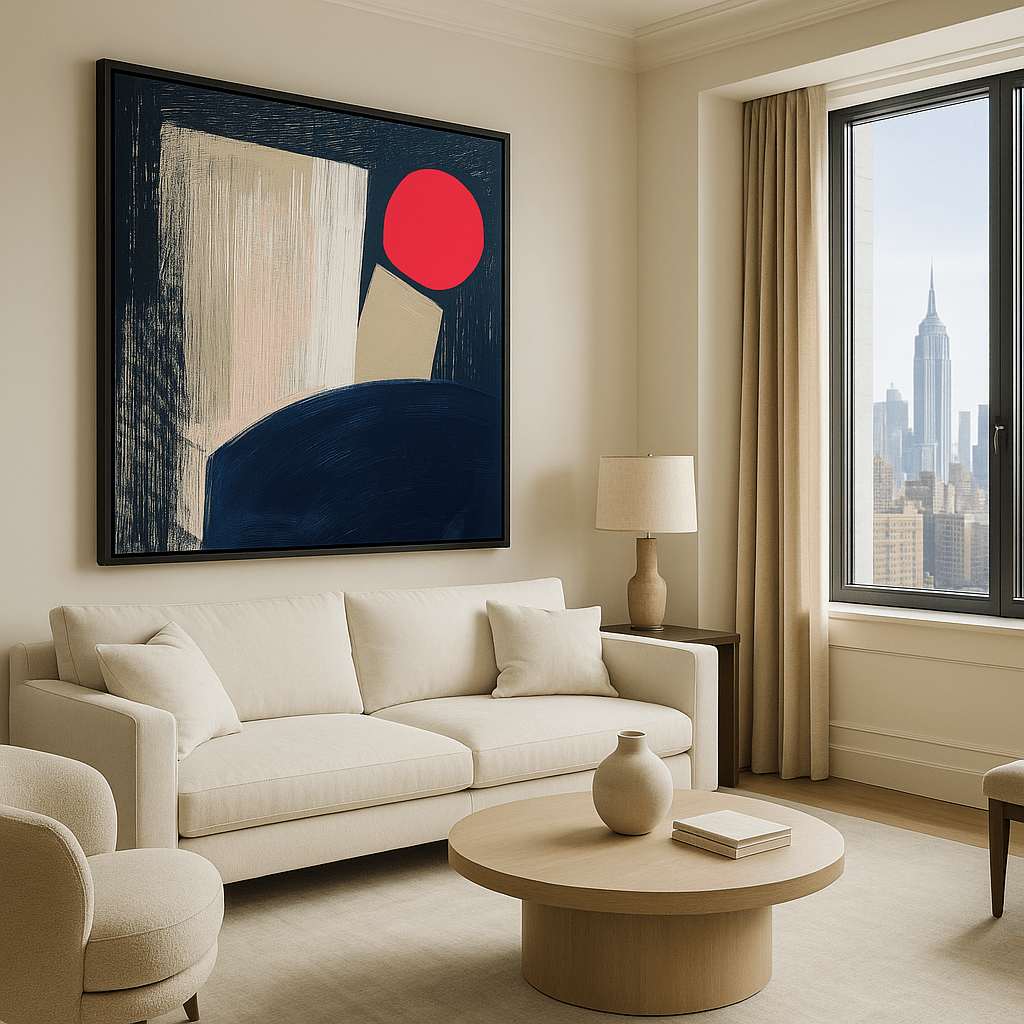 Canvas Print : Bold Horizons - Abstract Geometric Wall Art modern abstract canvas wall art by Rossetti Art – luxury interior design artwork for living room, bedroom, office – Abstract Canvas Art abstract geometric wall art Contemporary wall art