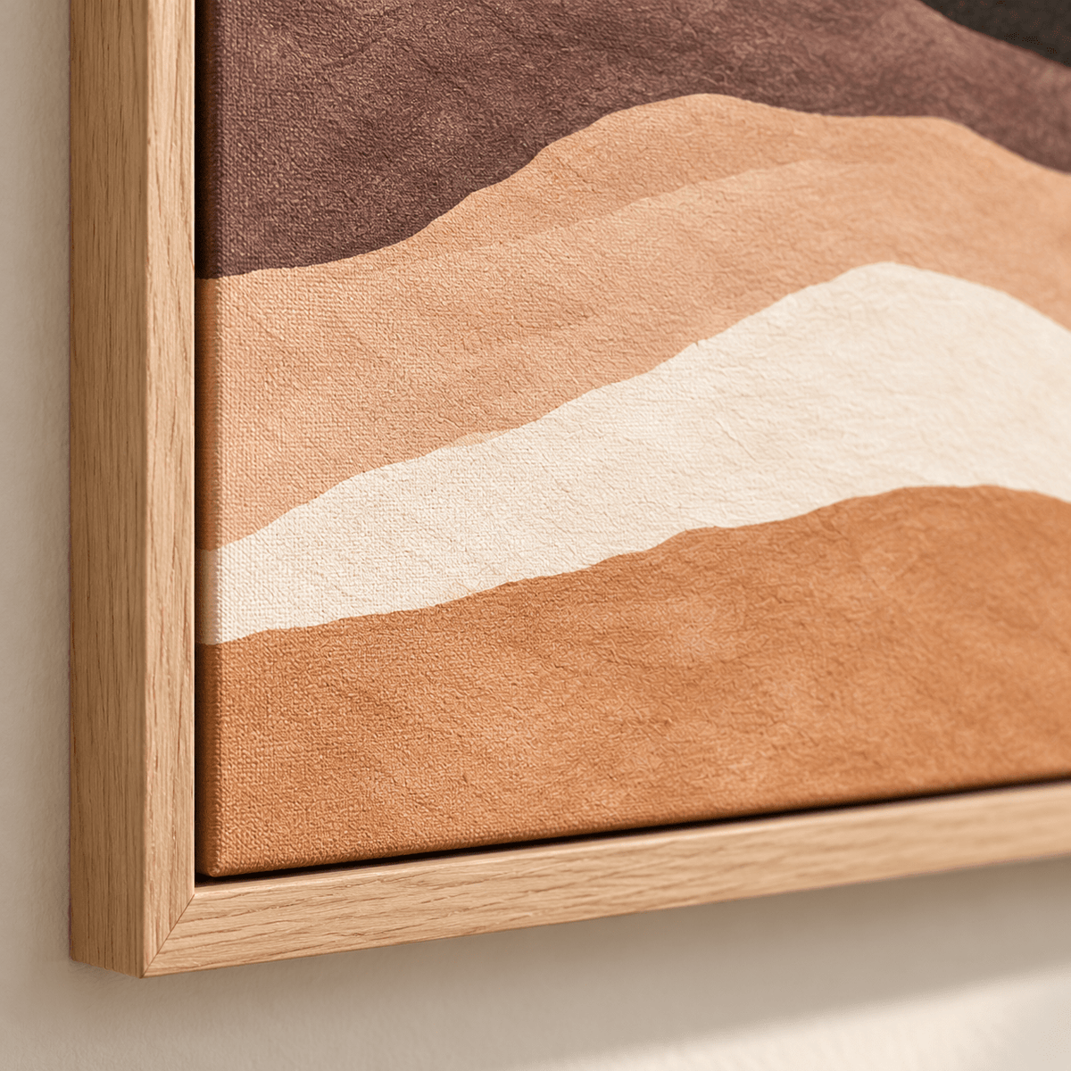 Brown and Black Wall Art – Clay Ridge by Rossetti Art, close-up of the textured layers and corner