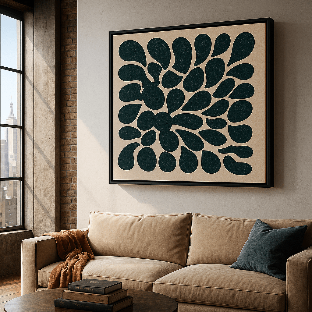 Canvas Print: Celestial Flow – Modern Minimalist Abstract Canvas Print | Luxury Wall Art by Rossetti Art modern abstract canvas wall art by Rossetti Art – luxury interior design artwork for living room, bedroom, office – abstract wall art canvas print art Chiara Rossetti