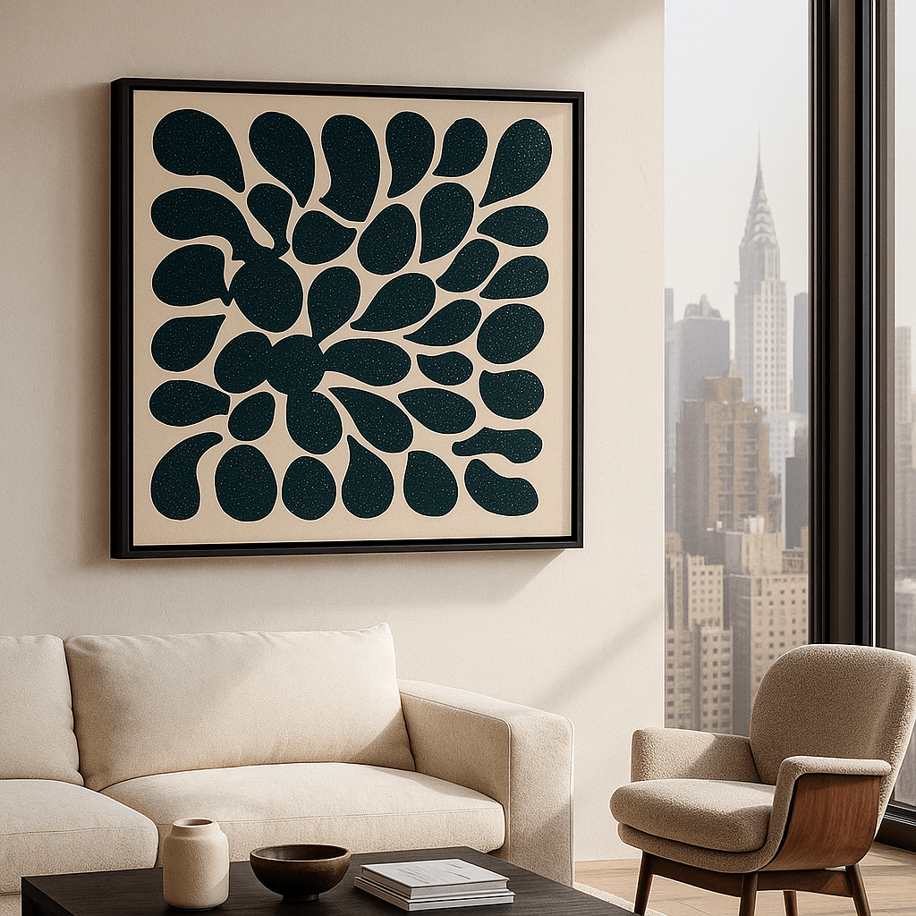Canvas Print: Celestial Flow – Modern Minimalist Abstract Canvas Print | Luxury Wall Art by Rossetti Art modern abstract canvas wall art by Rossetti Art – luxury interior design artwork for living room, bedroom, office – abstract wall art canvas print art Chiara Rossetti