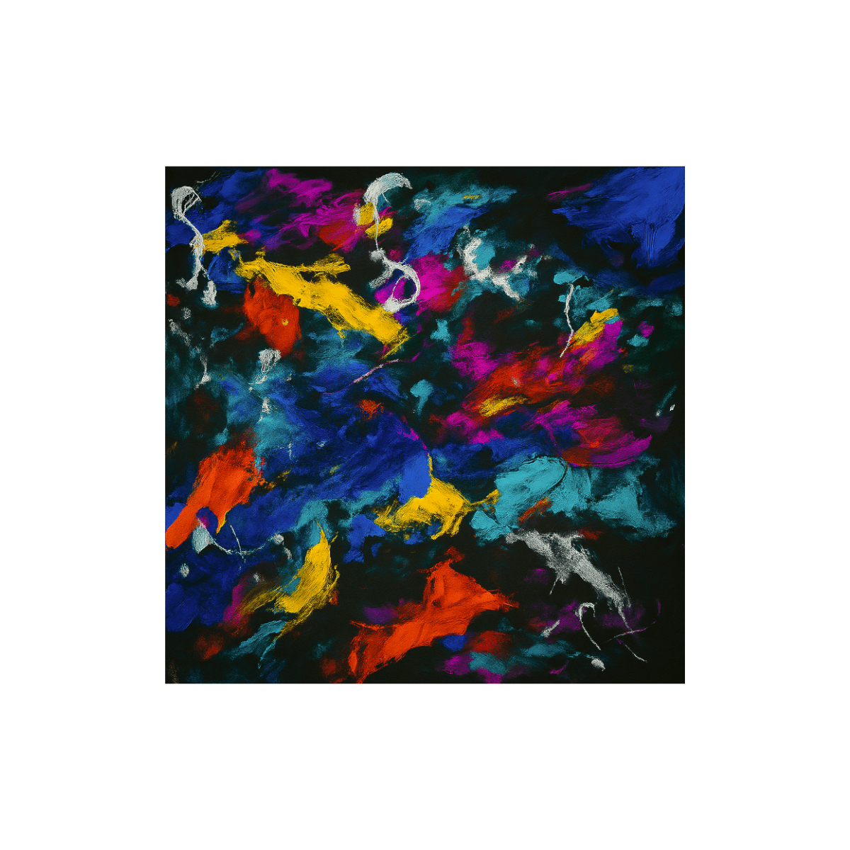 Canvas Print : "Chaos in Color" – Abstract Canvas Print with Bold Brushstrokes - Chiara Rossetti