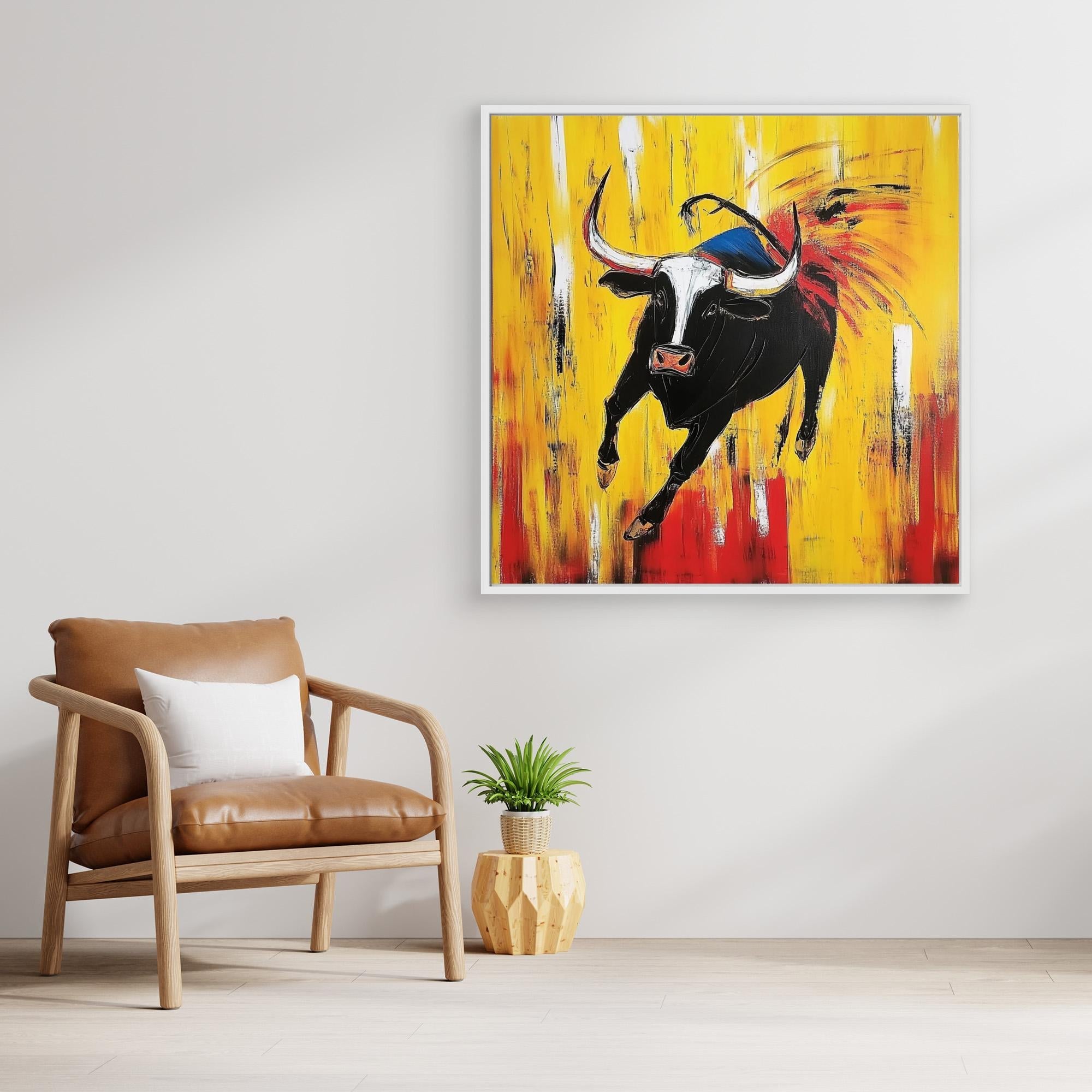 Canvas Print : Charging Spirit - Abstract Bull Art - Chiara Rossetti