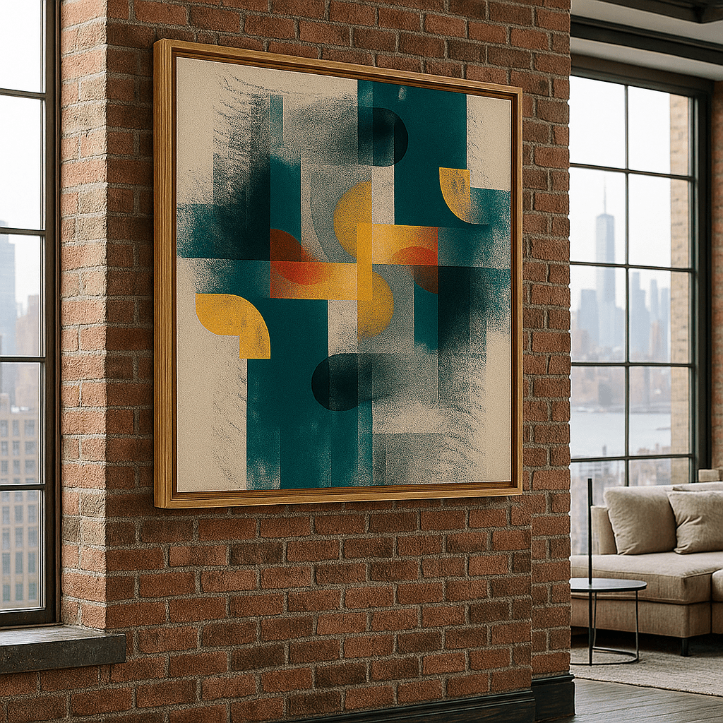 Canvas Print : Chromatic Balance – Geometric Abstract Canvas Wall Art - Chiara Rossetti