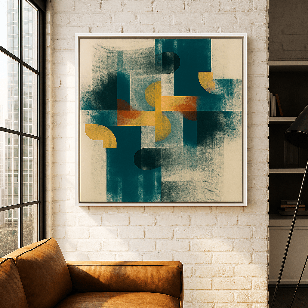 Canvas Print : Chromatic Balance – Geometric Abstract Canvas Wall Art - Chiara Rossetti