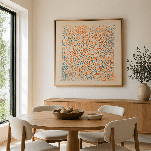 Colorful Abstract Art Canvas Print — Chromatic Bloom by Rossetti Art