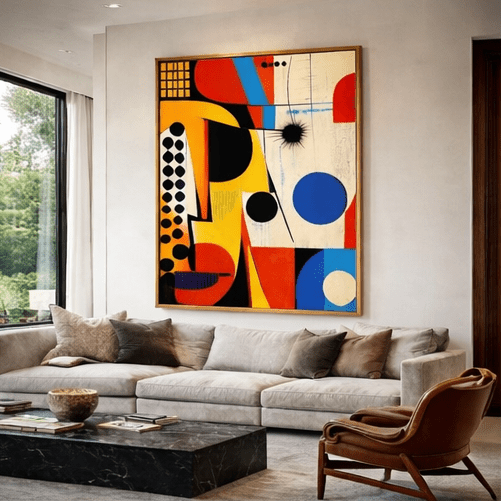geometric canvas wall art