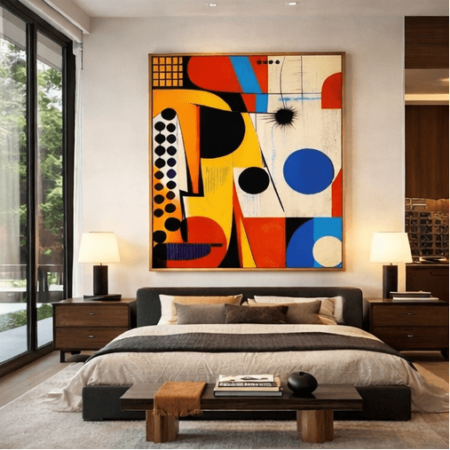 geometric canvas wall art