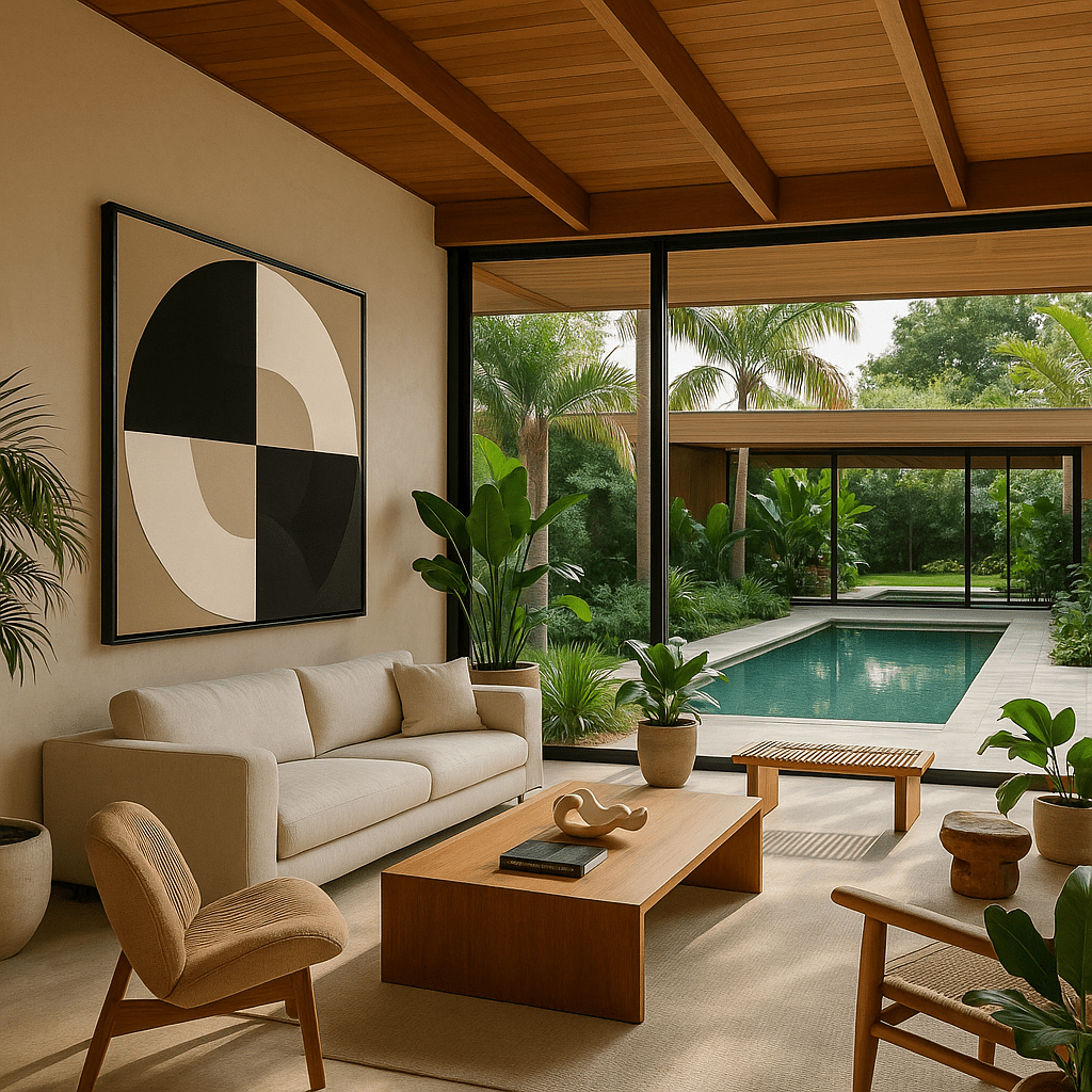 Canvas Print : Circle of Tones – Neutral Geometric Minimalist Canvas Wall Art modern abstract canvas wall art by Rossetti Art – luxury interior design artwork for living room, bedroom, office – Contemporary Art for Sale contemporary art piece Contemporary art print