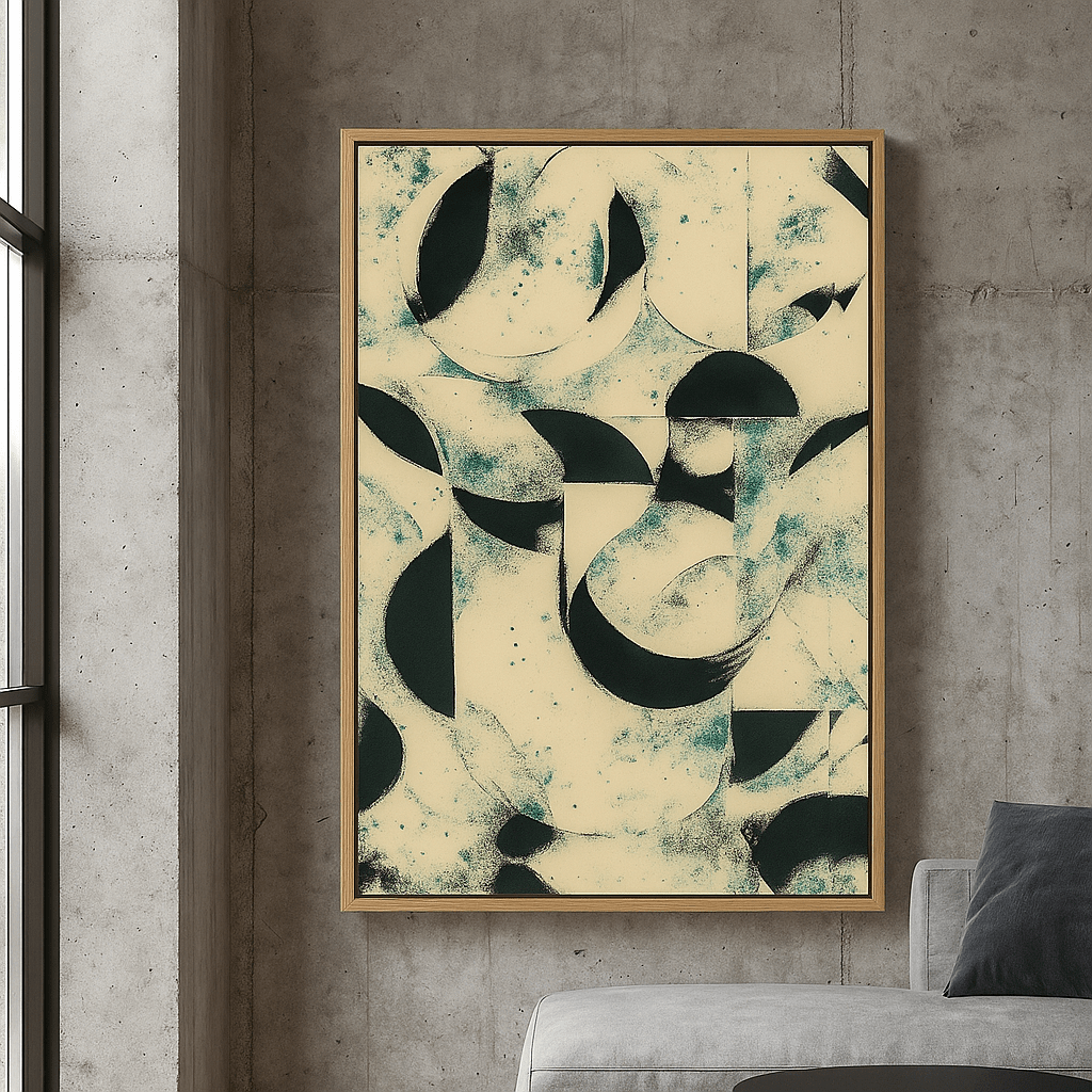 Canvas Print : "Circular Moon Dusted" – Circular Canvas Wall Art - Chiara Rossetti