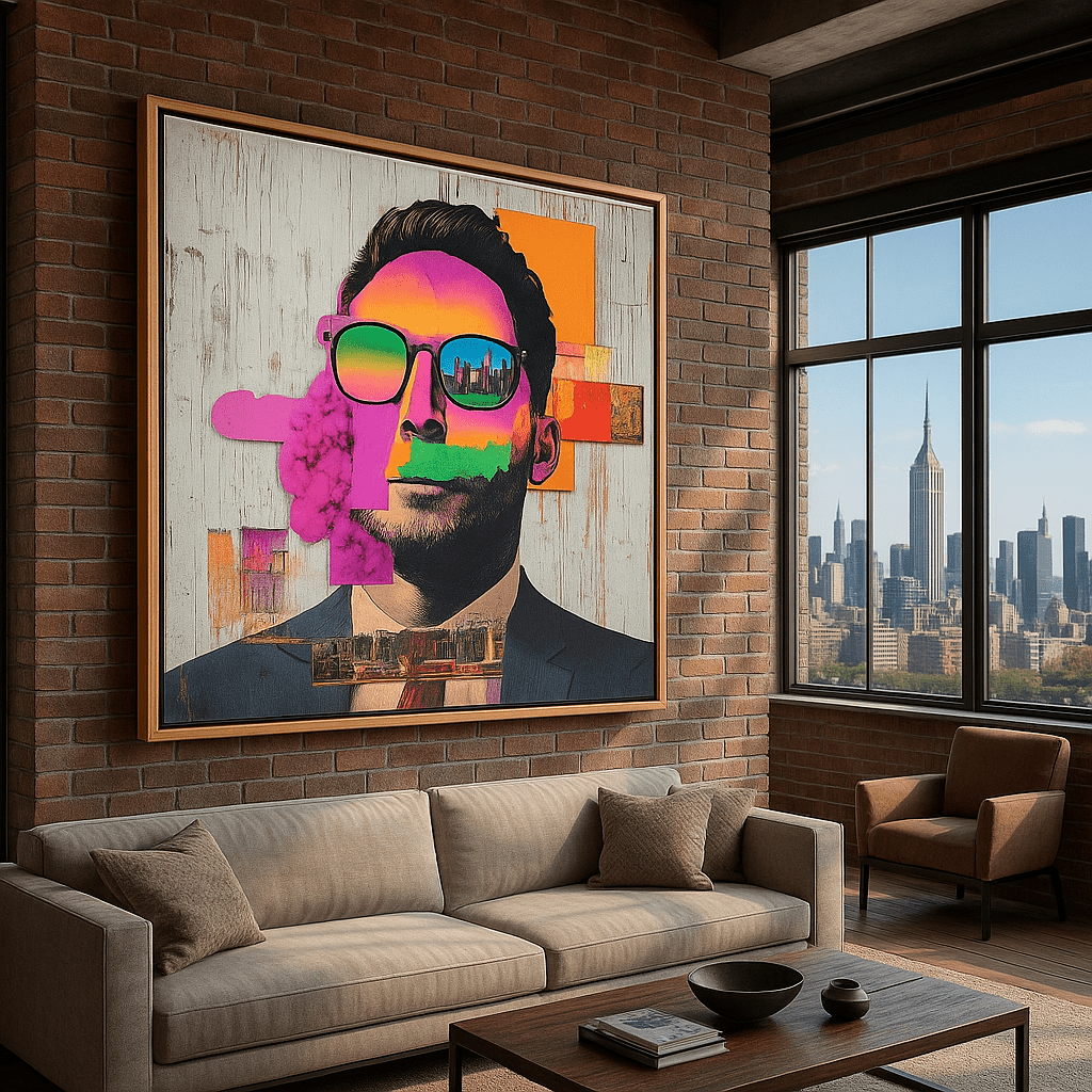 Canvas Print : "City Vibes" - Vibrant Pop Art Collage Print - Chiara Rossetti