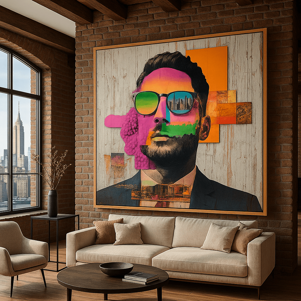Canvas Print : "City Vibes" - Vibrant Pop Art Collage Print - Chiara Rossetti