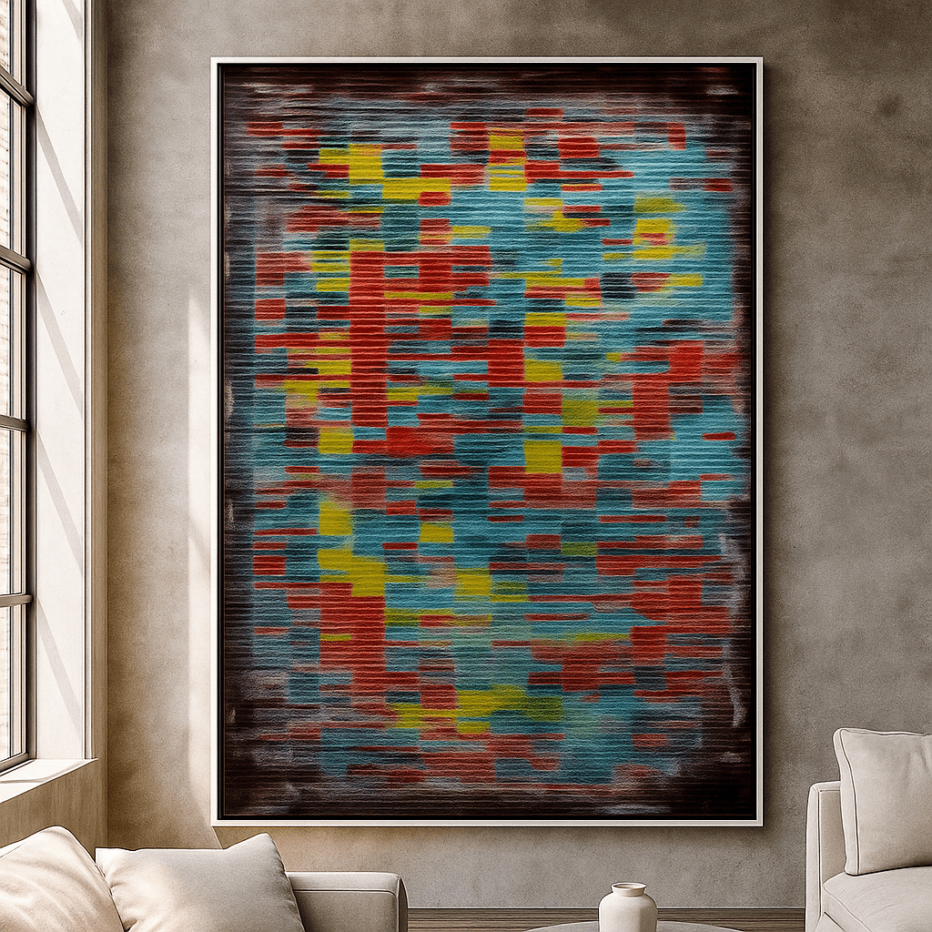 Canvas Print : Color Pulse – Vibrant Abstract Geometric Canvas Wall Art - Chiara Rossetti