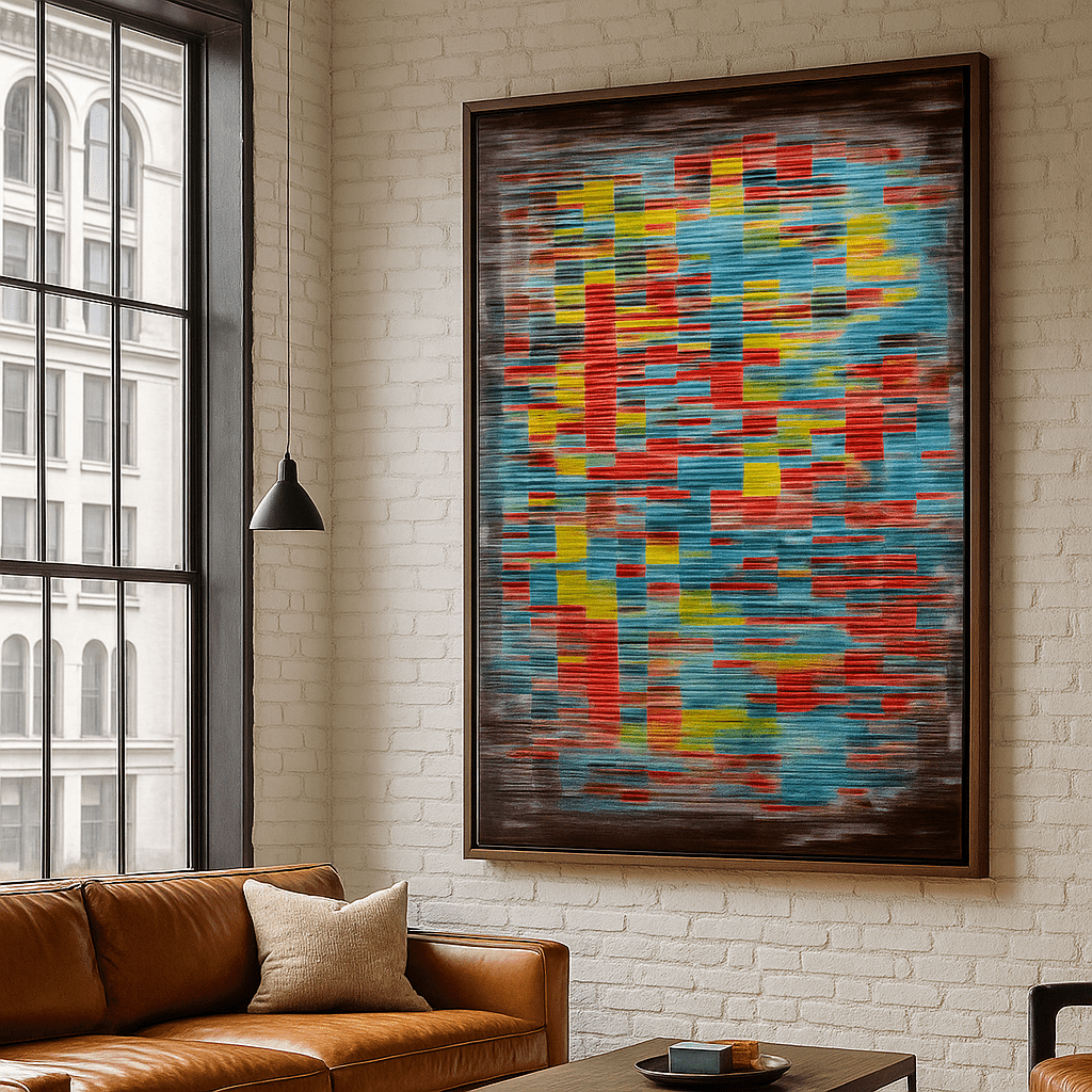 Canvas Print : Color Pulse – Vibrant Abstract Geometric Canvas Wall Art - Chiara Rossetti