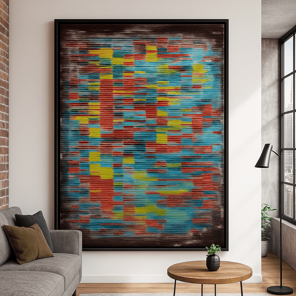Canvas Print : Color Pulse – Vibrant Abstract Geometric Canvas Wall Art - Chiara Rossetti