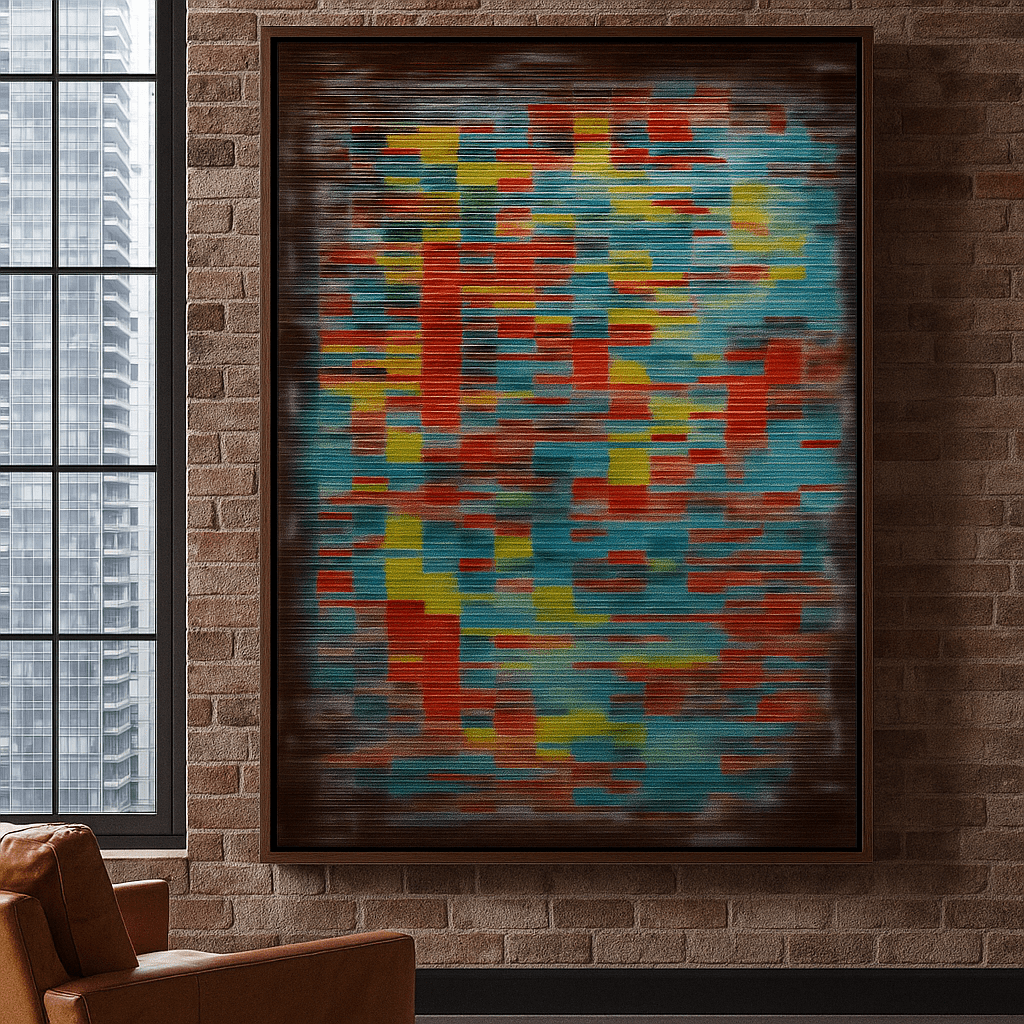 Canvas Print : Color Pulse – Vibrant Abstract Geometric Canvas Wall Art - Chiara Rossetti
