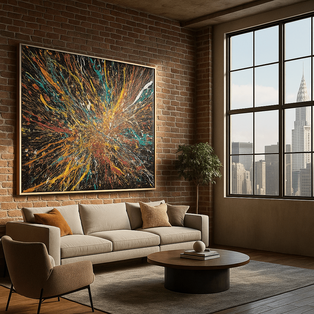 Canvas Print : "Color Riot" – Explosive Abstract Drip Canvas Art - Chiara Rossetti