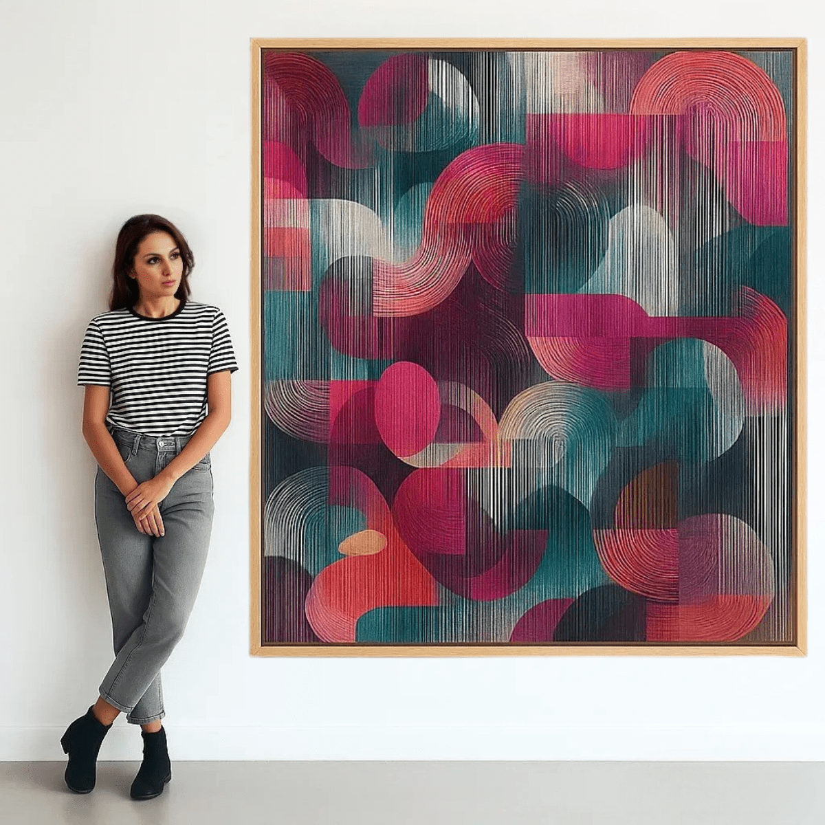 Canvas Print : Color Rush – Abstract Canvas Art – Bold Geometric Color Explosion - Chiara Rossetti
